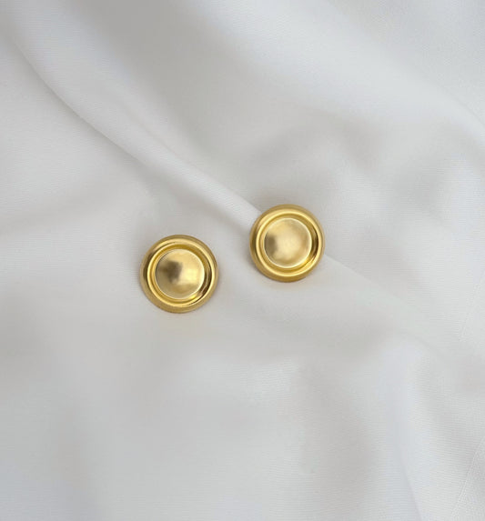 Button Statement Earrings