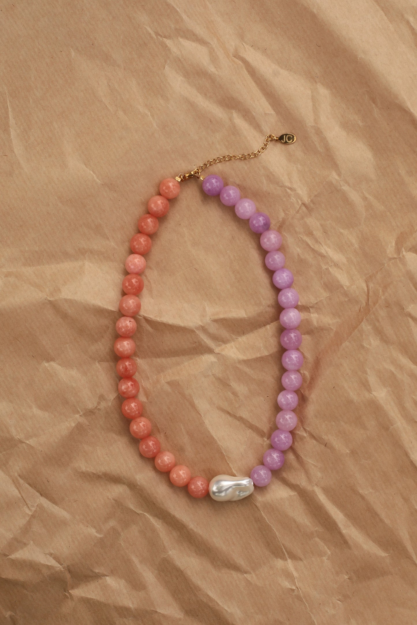 Dhalia Necklace / Purple - Orange