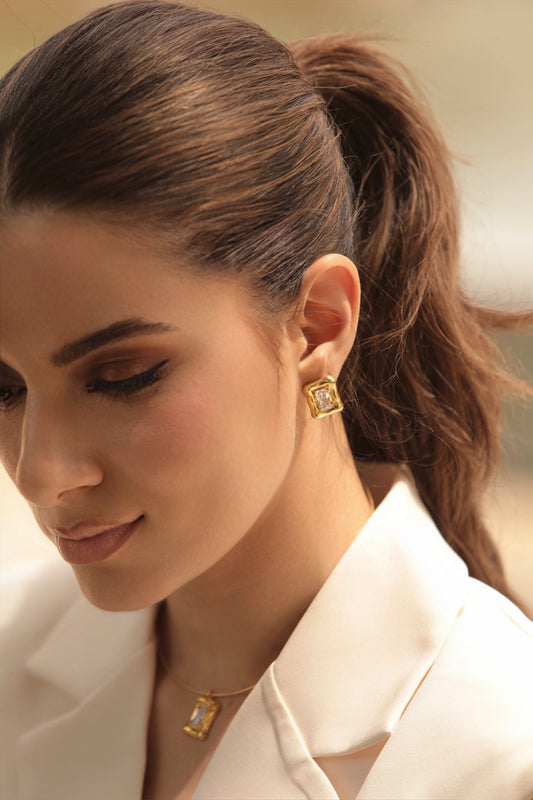 Verona Earrings / Clear