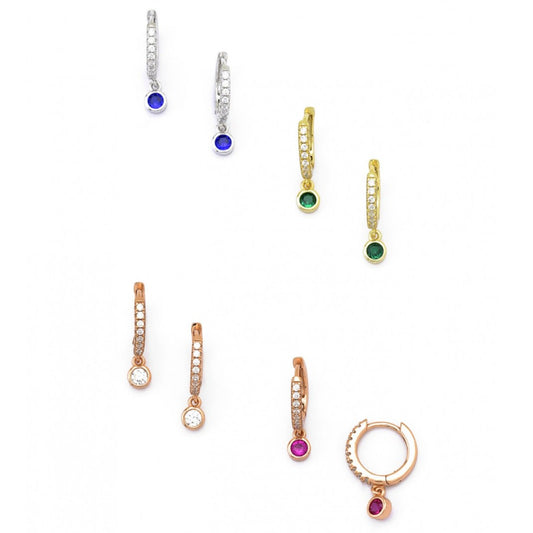 Drop Circle Tiny Hoops