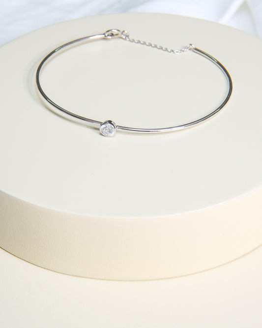 Circle Zircon Bangle Bracelet