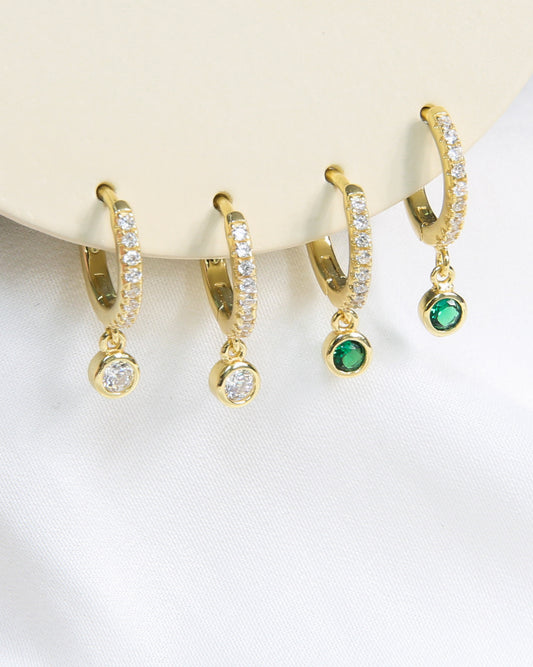 Drop Circle Tiny Hoops