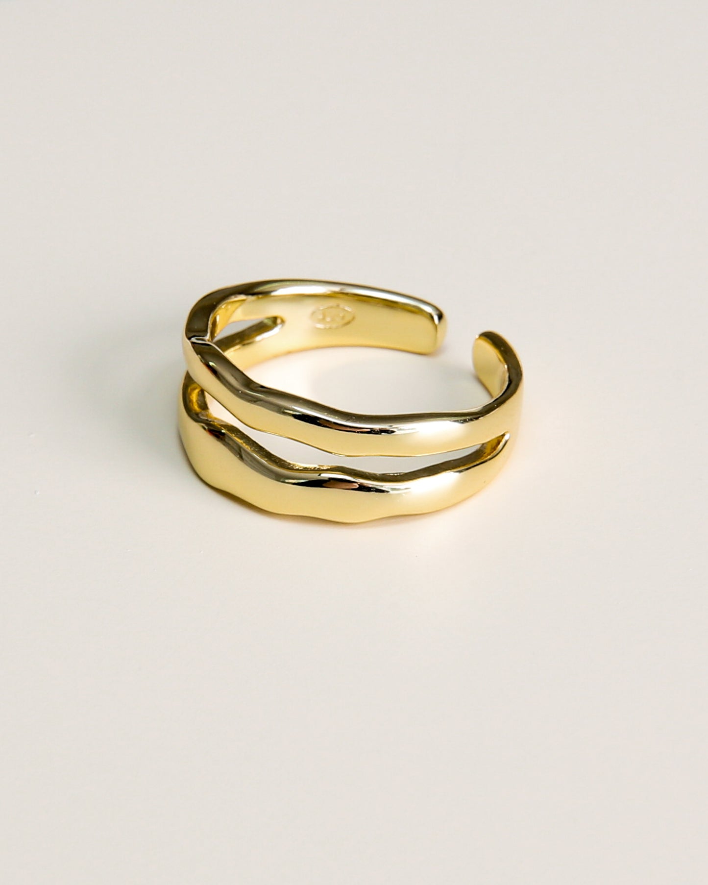 Hammered Double Ring