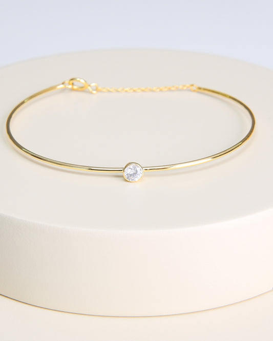Circle Zircon Bangle Bracelet