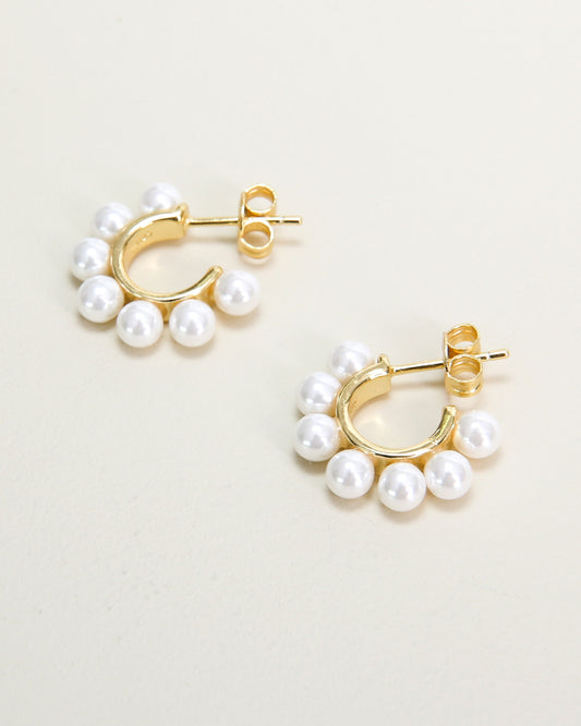 Row Pearl Hoops