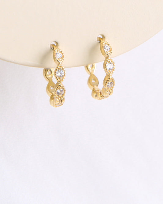 Shaped Zircons Tiny Hoops